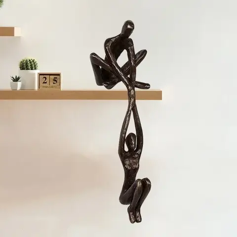 Man Holds Up Woman Statue Art Statue Lover Sculpture Ornaments Home Dance Couple Sculpture Art Creative Desktop Decoration Art