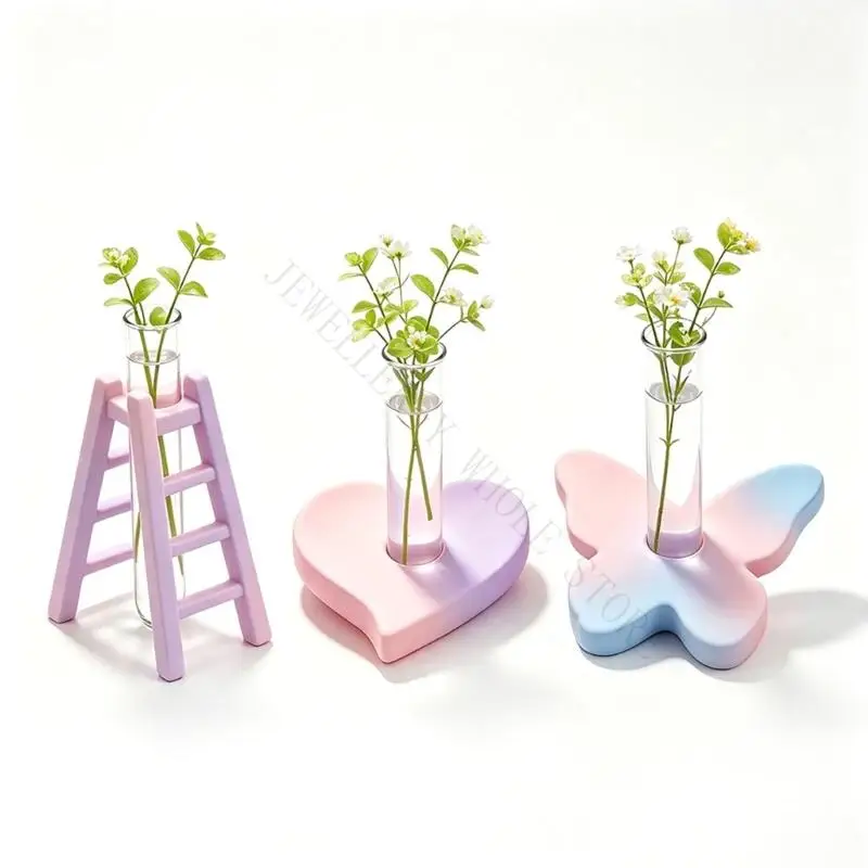 R7UF DIY Silicone Holder Mold for Resin Test Tube Stand and Display Making