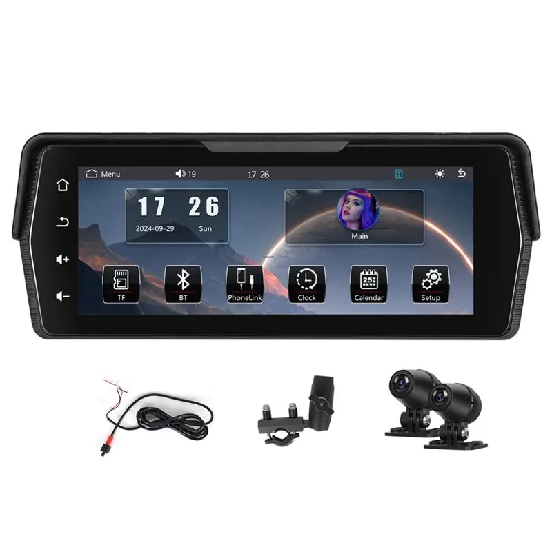 

Навигационный монитор для мотоцикла 6,8 дюйма с Carplay и Android Auto, водонепроницаемый (IP67), сенсорный экран, Bluetooth-A67F