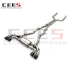 CEES キャットバック排気システム 2017-2022 BMW M550/M550i G30 N63 4.4TT レーシングカーステンレス鋼排気管マフラー 2