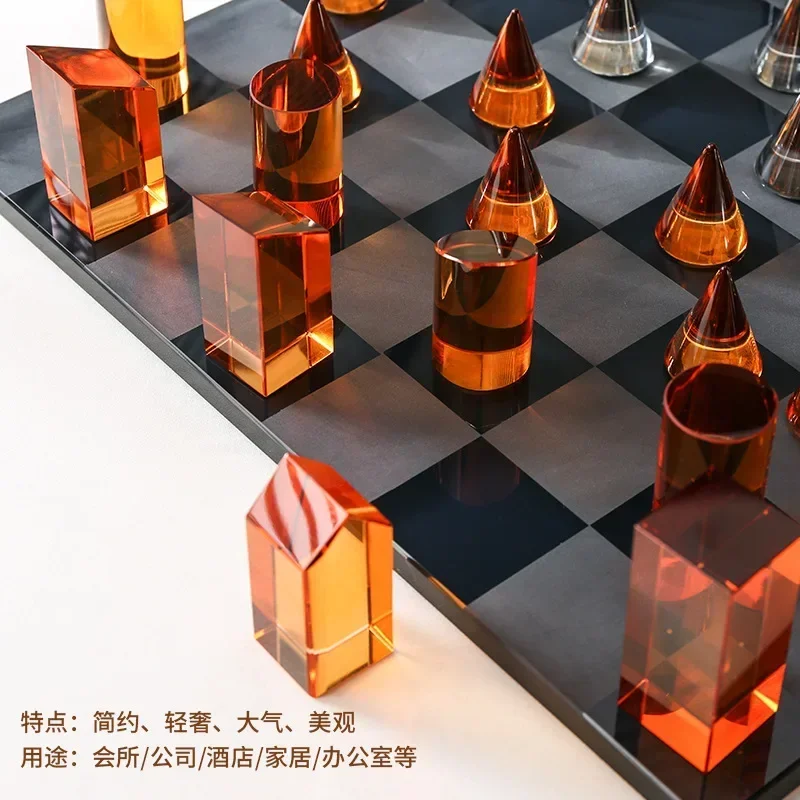 European light luxury crystal chess ornaments, high-end sense, small decorative crafts in home living room4