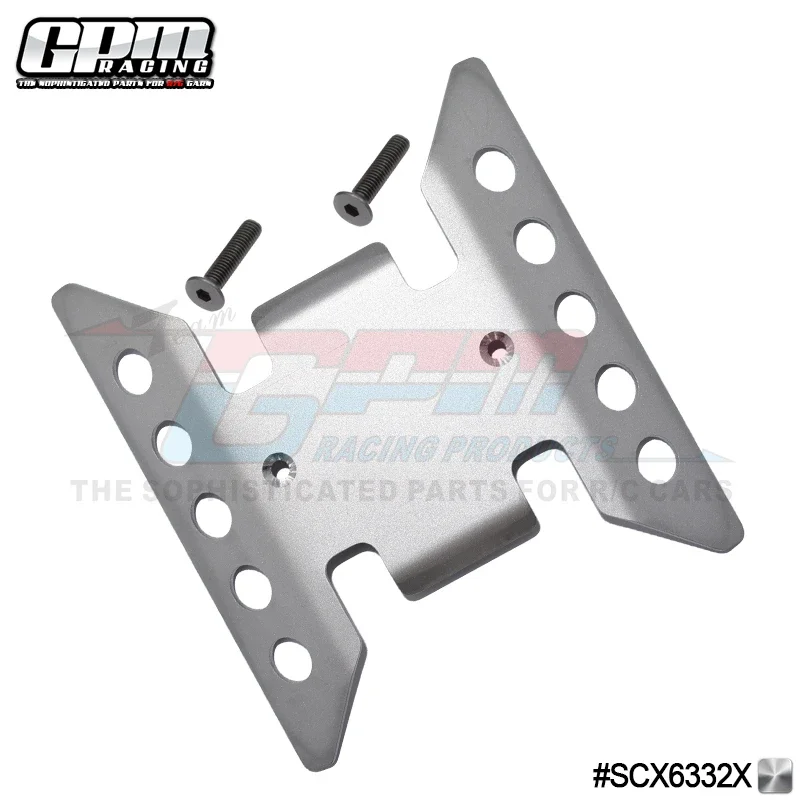 GPM AXIAL 1/6 SCX6 JEEP JLU WRANG LER 4WD-AXI05000T1 deflector inferior de acero inoxidable para caja de engranaje medio piezas de control remoto accesorios de actualización