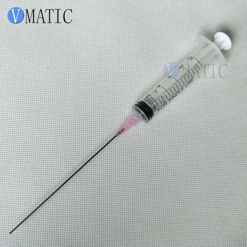 Free Shipping Non Sterilized 10Ml/Cc Plastic Syringe 18G Luer Lock Dispensing Needle Tips 10Cm Tubing Length