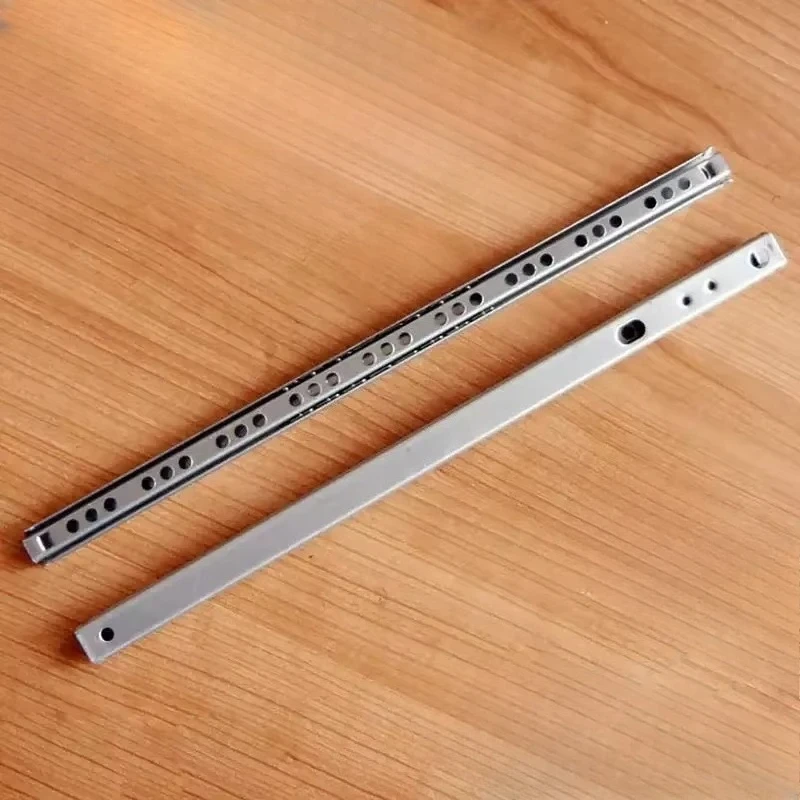 Micro Guide Steel Ball 2 Sections 17 Wide Steel Ball 2 Fold Slide Cabinets Drawer Steel Ball 182/246/278/342/406mm #1029