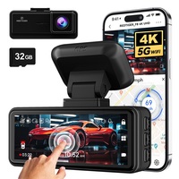 Redtiger Dealer F8 Touch Screen 4k Wifi Car Front Dash Camera Cam Black Box Video Recorder With Gps Tracking