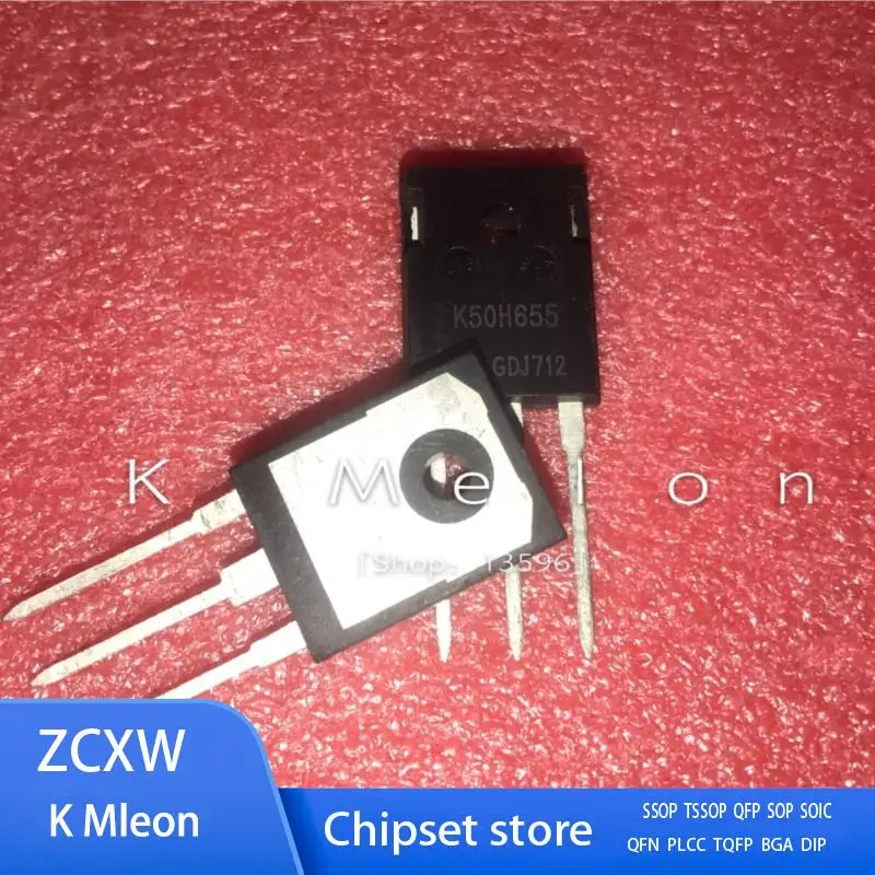 

10PCS/LOT IKW50N65H5 IKW50N65F5 K50H655 K50EH5 K50F655 TO-247 50A 650V