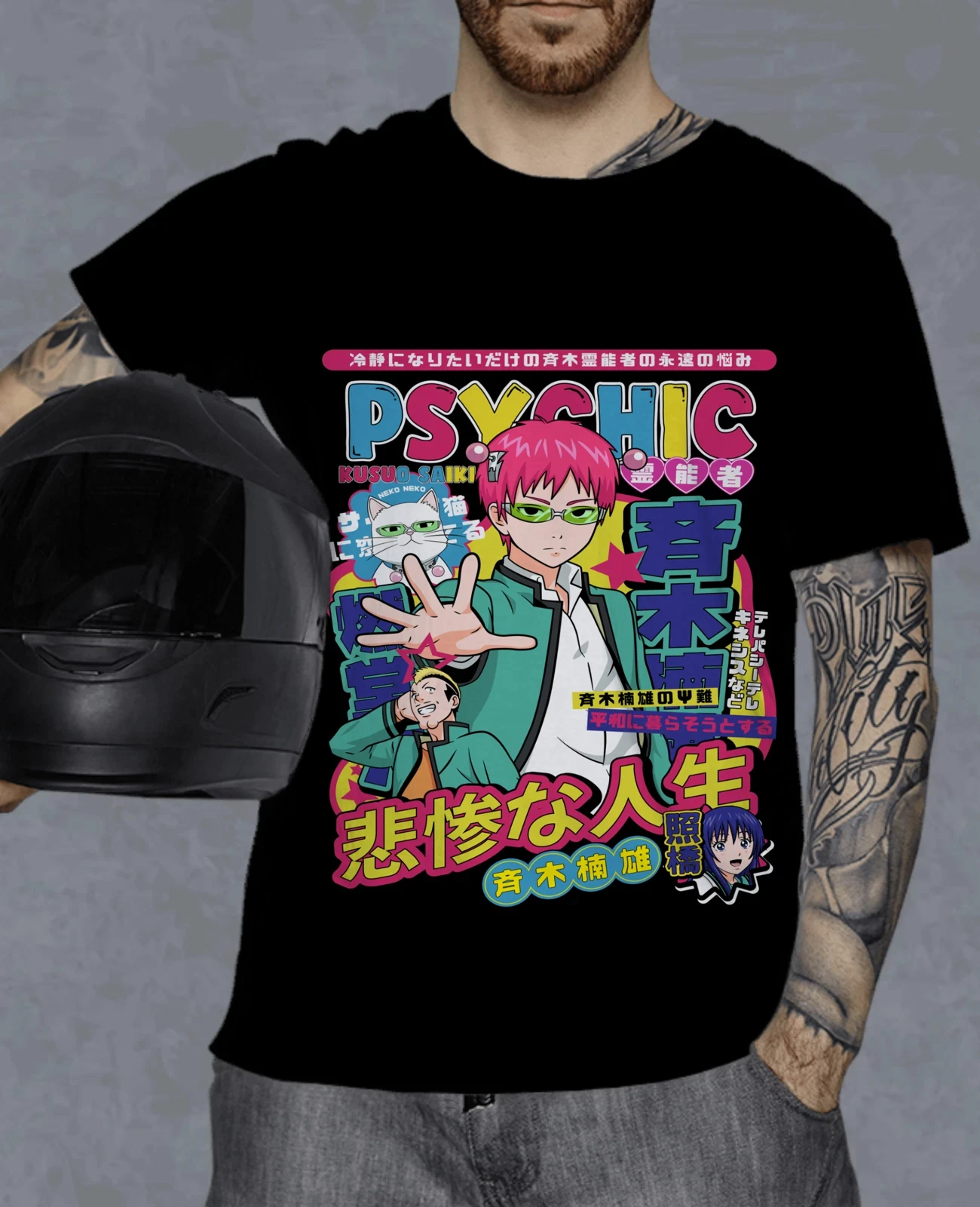 Camiseta de Anime Psycho 100 en Oferta de Verano, Camiseta de Anime Mob Psycho Dimple Idiot, Camiseta de Cuello Redondo y Manga Corta para Hombre