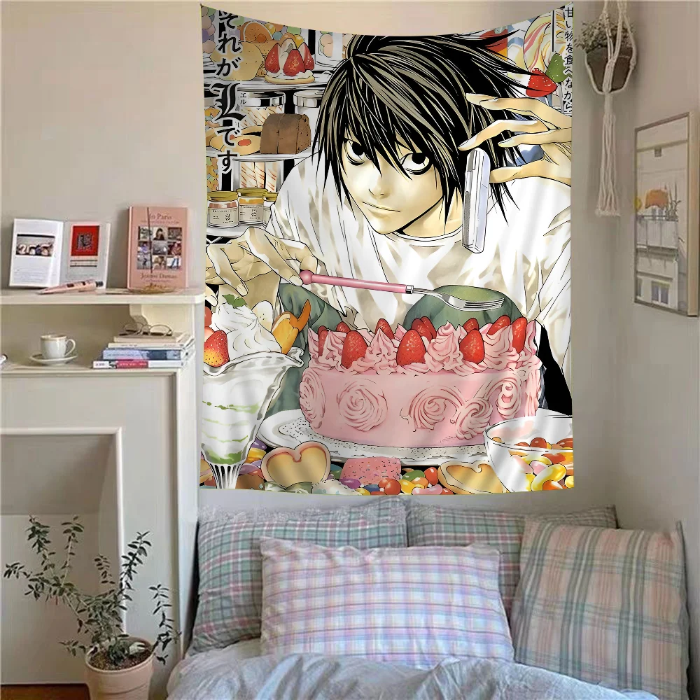 

Anime Death Note DN L Cartoon Tapestry Home Decoration Hippie Bohemian Decoration Divination Home Decor