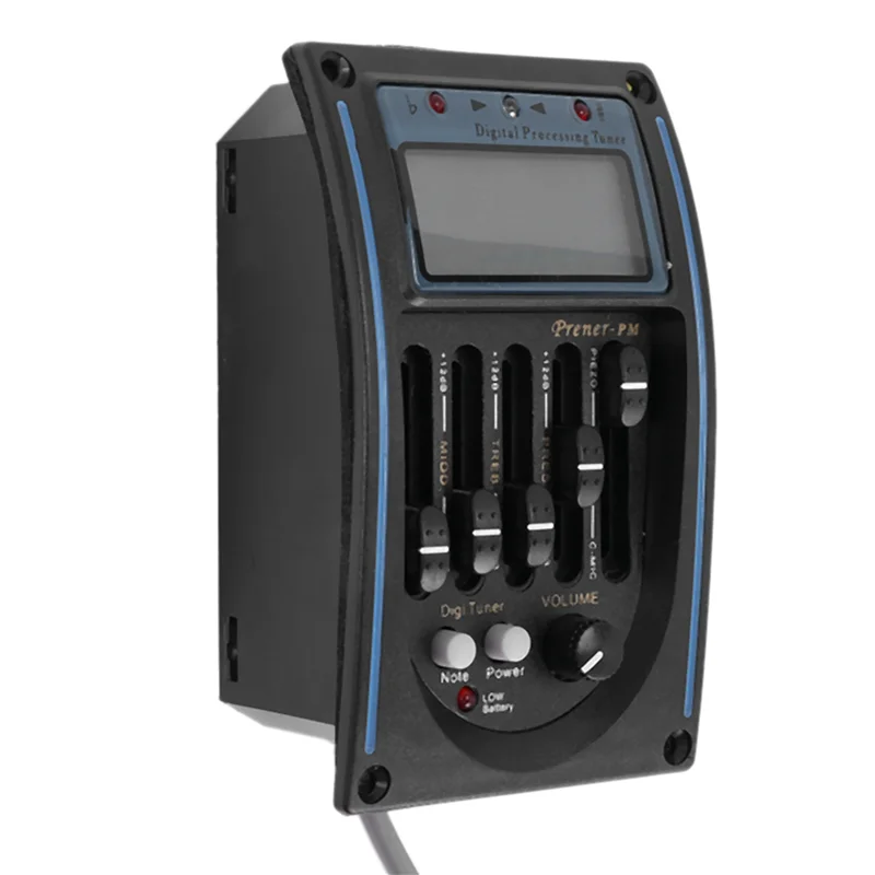 

ABJM-4X 5 Bands Acoustic Guitar Pickup EQ Preamp LCD Tuner Equalizer With Mic LC-5