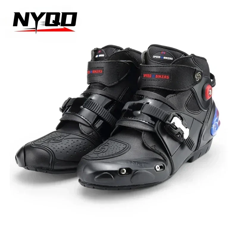 

Riding Tribe New Microfiber Motorcross Riding Shoes Motorcycle Racing Protective Ankle Boots Anticollision Non-slip Street Gear