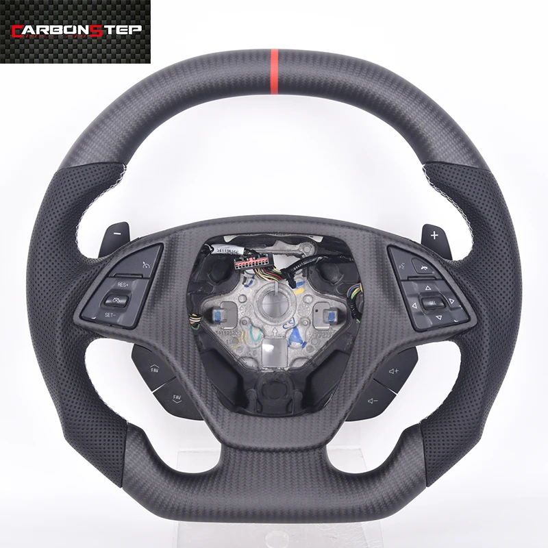 Carbon Fiber Steering Wheel For Chevrolet Camaro SS ZL1 Corvette C7 C8 C6 Racing Car Steering Wheel