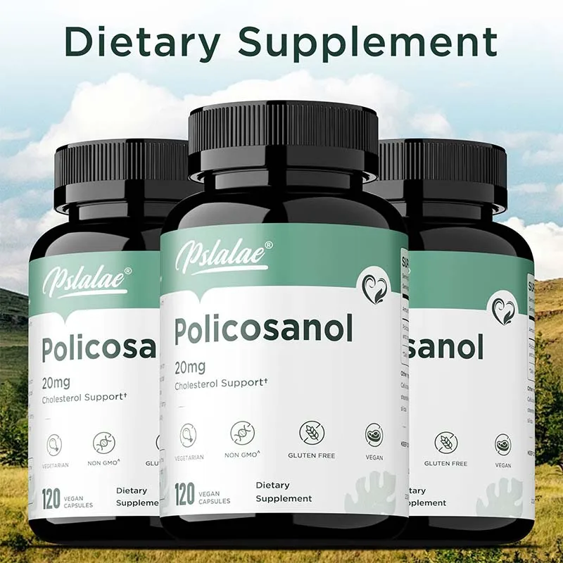 

Policosanol Supplement - Supports Heart and Cardiovascular Health, Improves Blood Circulation, Maintains Fat Levels, Gluten-free