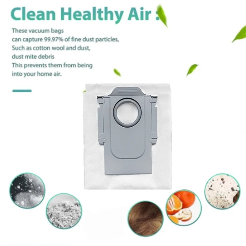 8 عبوات من أكياس الغبار البديلة ذات السعة الكبيرة للمكنسة الكهربائية الروبوتية QRevo/P10 دروبشيبينغ