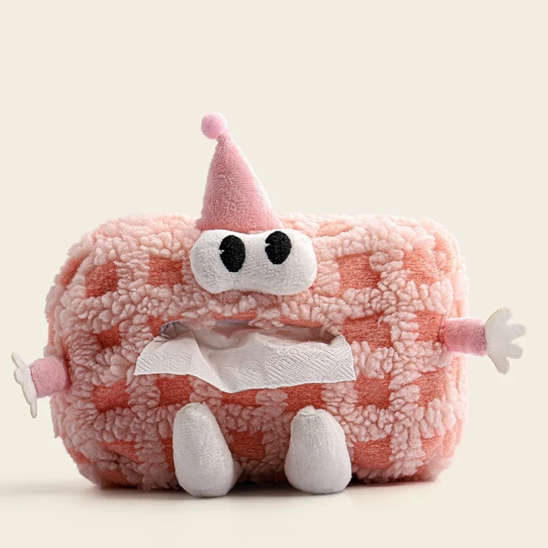 

Ugly Monster Creative Convenient Car Tissue Box Lovely Car Hanging Paper Box Car Box Decoration High Sense Multi-Color Optional