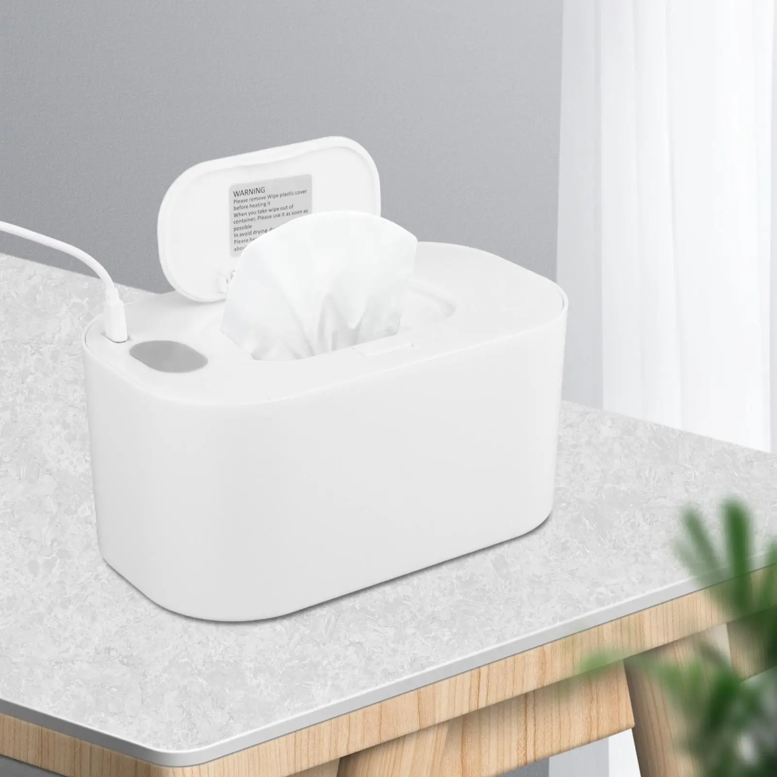 Wipe Dispenser Box Quick Heating System Wet Wipe Warmer for Travel Wet Tissue Household