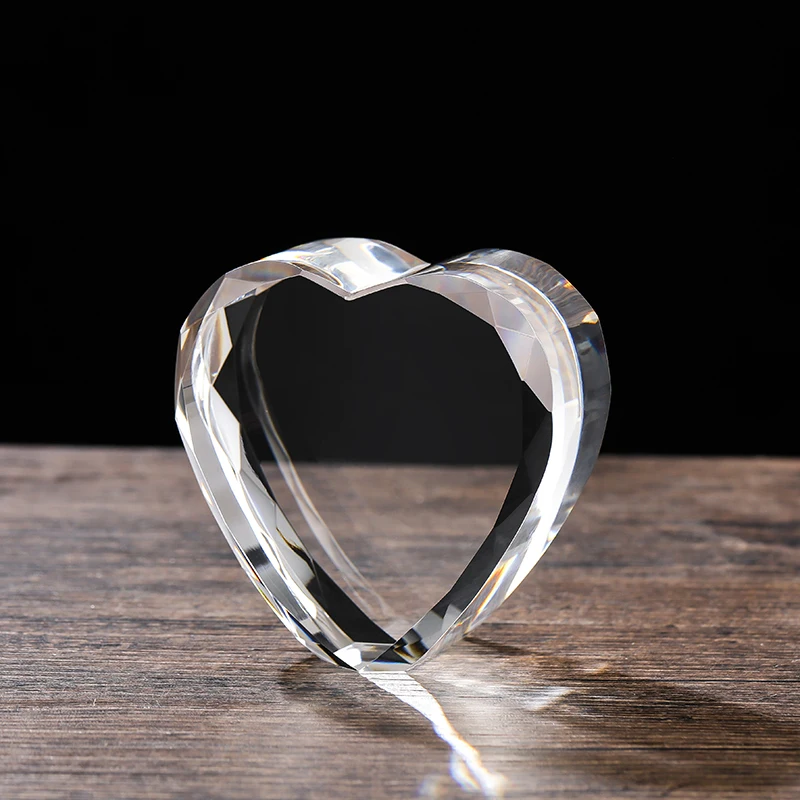 XTOOL Blank K9 Shining Crystal Heart Shaped Crystal Photo Frame for 3D Laser Engraving Love Heart-shaped Crystal Ornaments