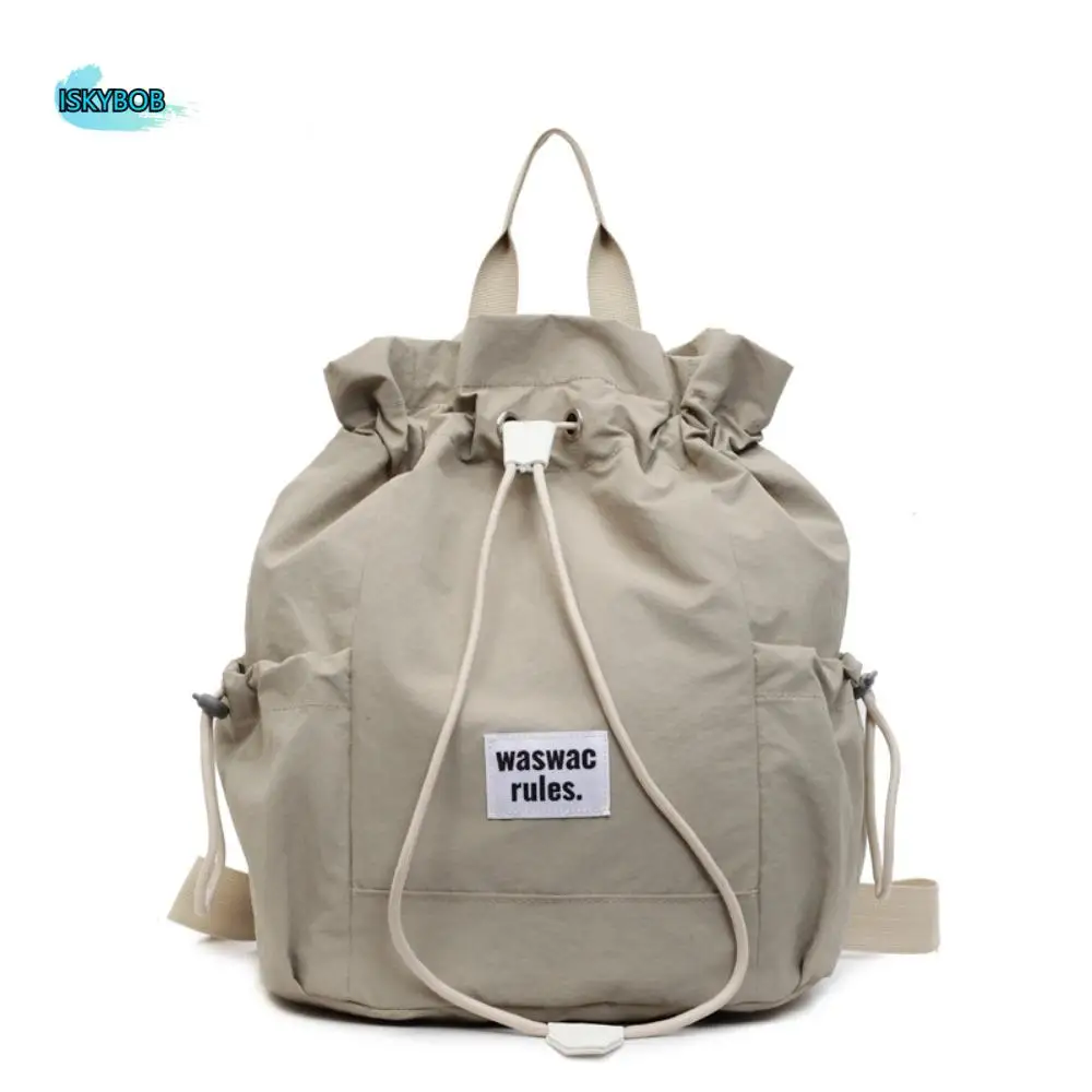 

Large Capacity Sport Racket Storage Backpack Solid Color Nylon Fitness Shoulder Bag Badminton Korean Style