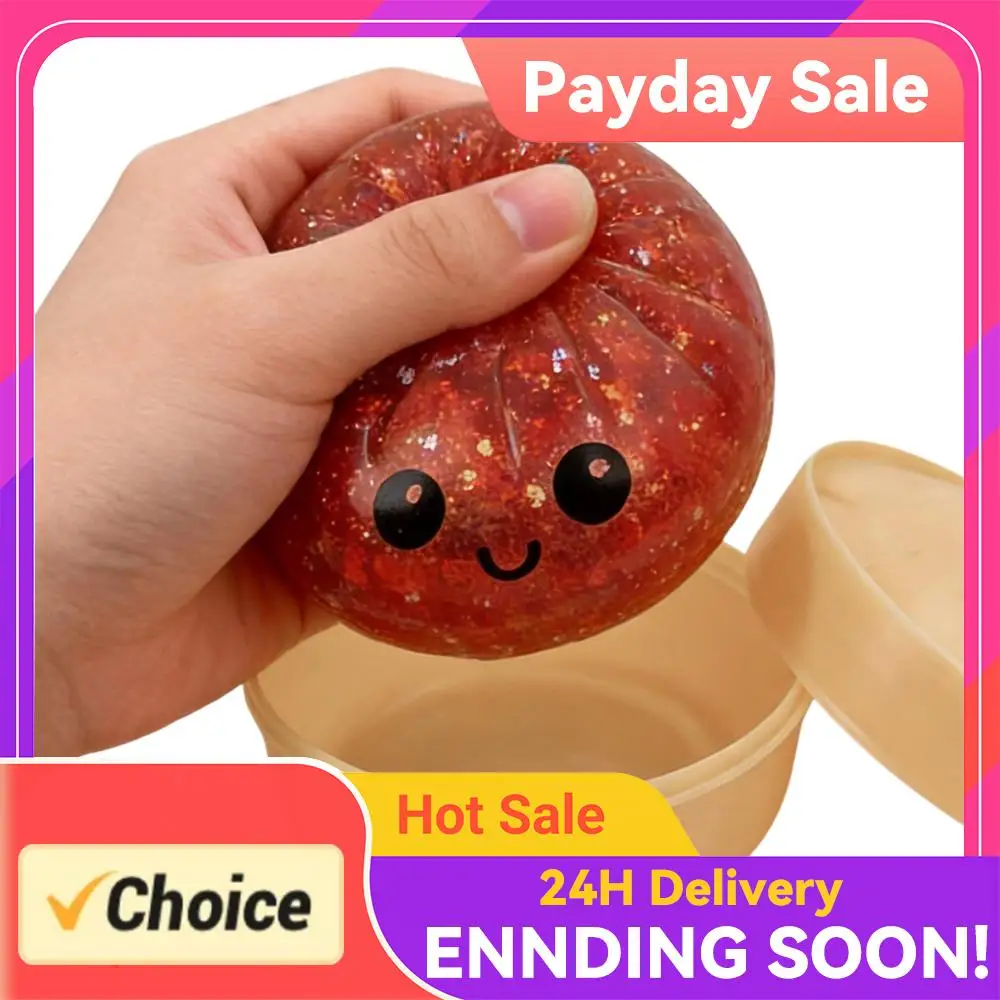 

Игрушка-антистресс Glitter Dumpling: эластичный шарик-пельмень с эффектом пароварки, настольная игрушка, подарки для взрослых, сувениры для вечеринок