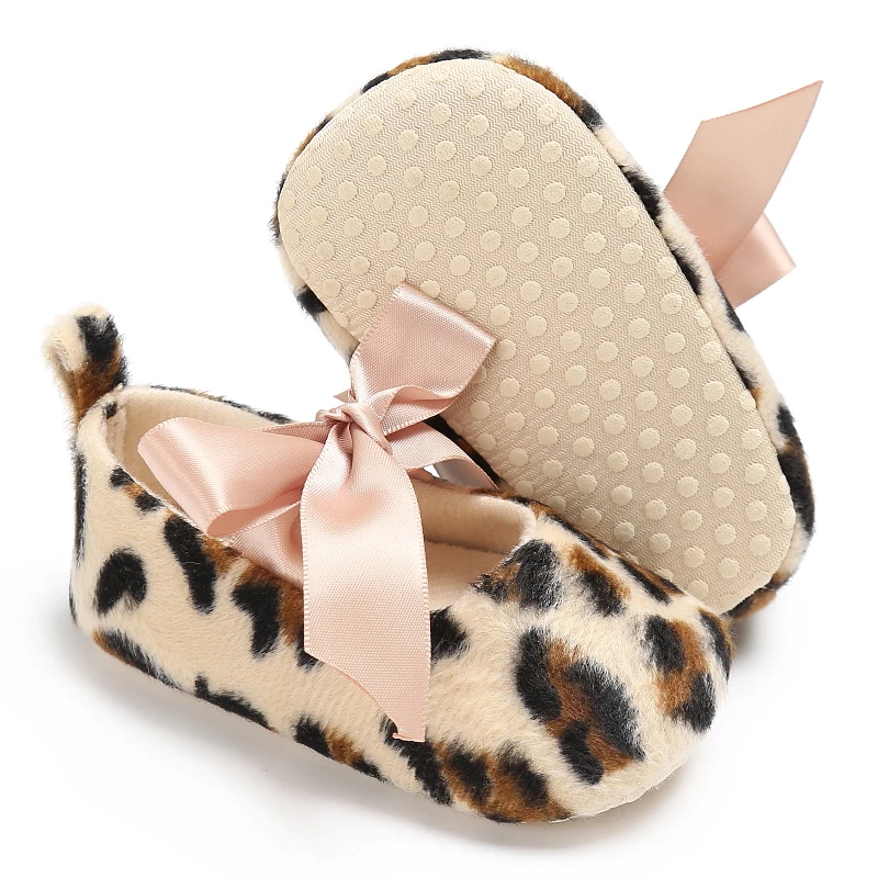 Casual Leopard Comfortable Sneakers For Baby Girls Lightweight Non Slip Shoes For Indoor Outdoor Walking - Spring Fall