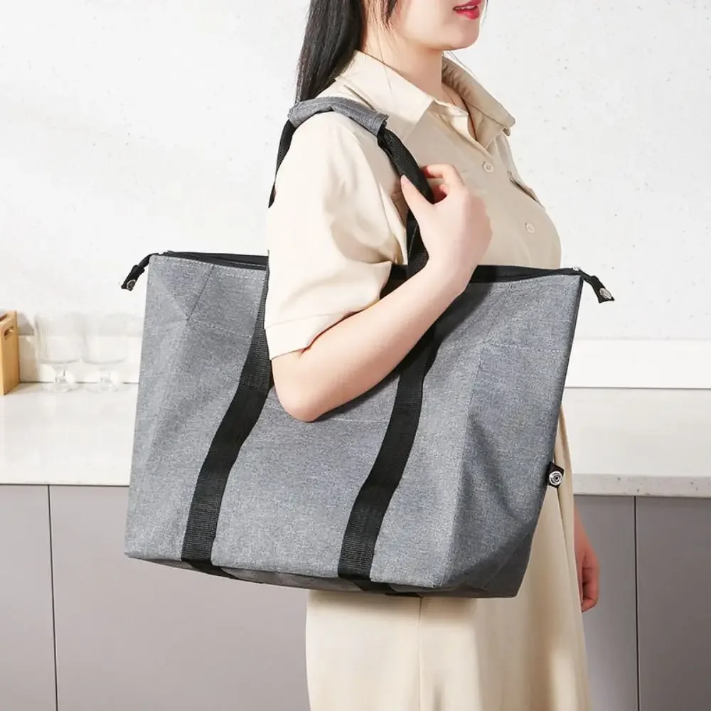 Oxford Tuch EVA Thermische Tasche Große Kapazität Verdickte Wärmedämmung Mittagessen Tasche Tragbare Falten Outdoor Picknick Eis Tasche – Detail 1