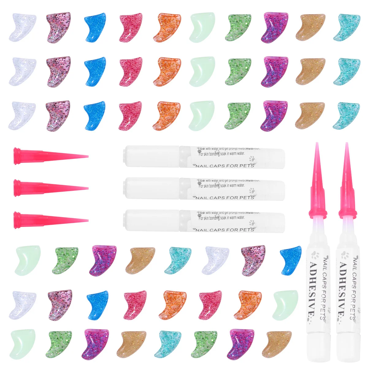 

100Pcs Cat Nail Caps Premium Natural Rubber Comfortable Fit Scratch Protector for Furniture Claw Covers for Cats in Various