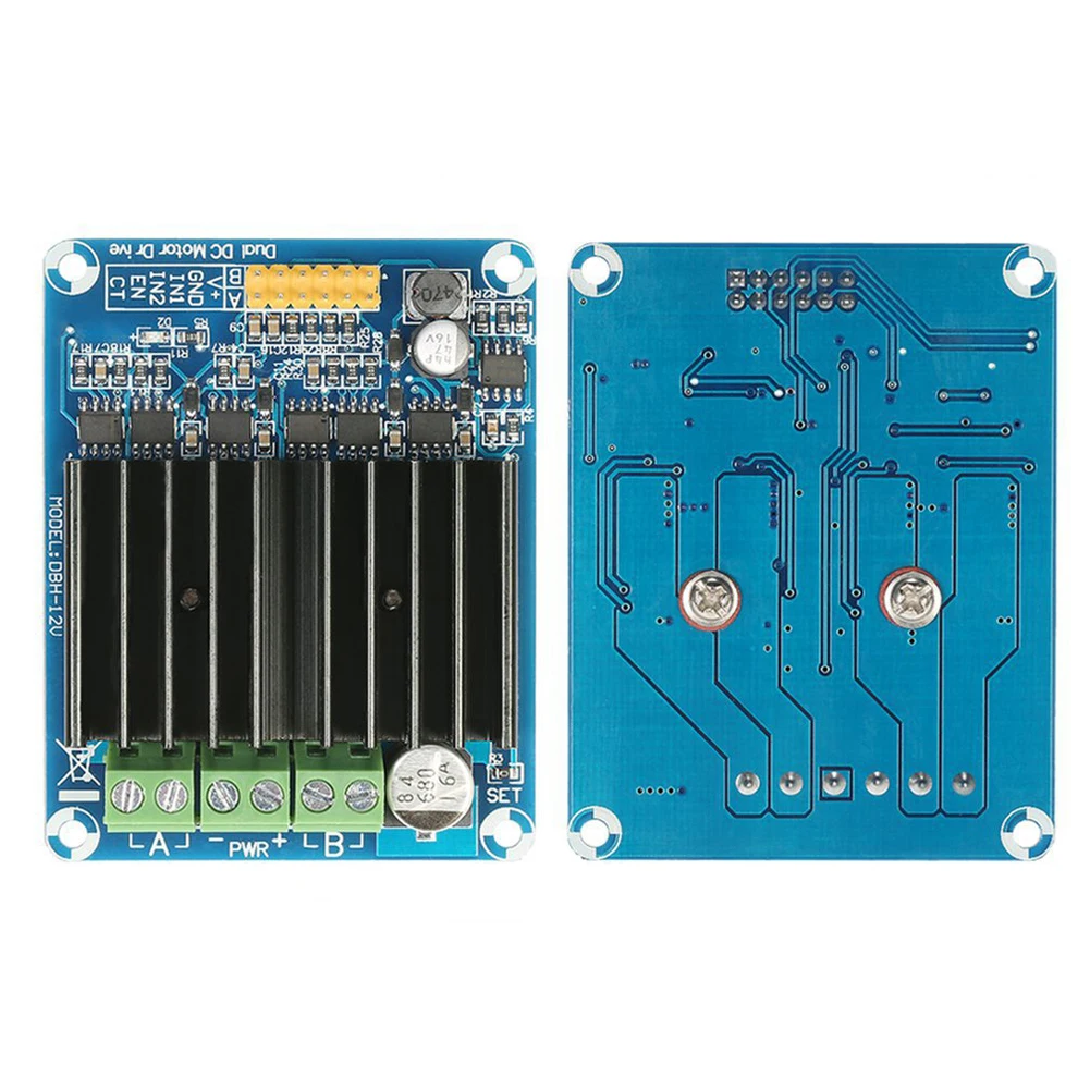 

2-канальный реверсивный контроллер скорости двигателя постоянного тока, драйвер H моста, драйвер двигателя робота, шаговый контроллер постоянного тока 5 В-12 В 30 А для Arduino