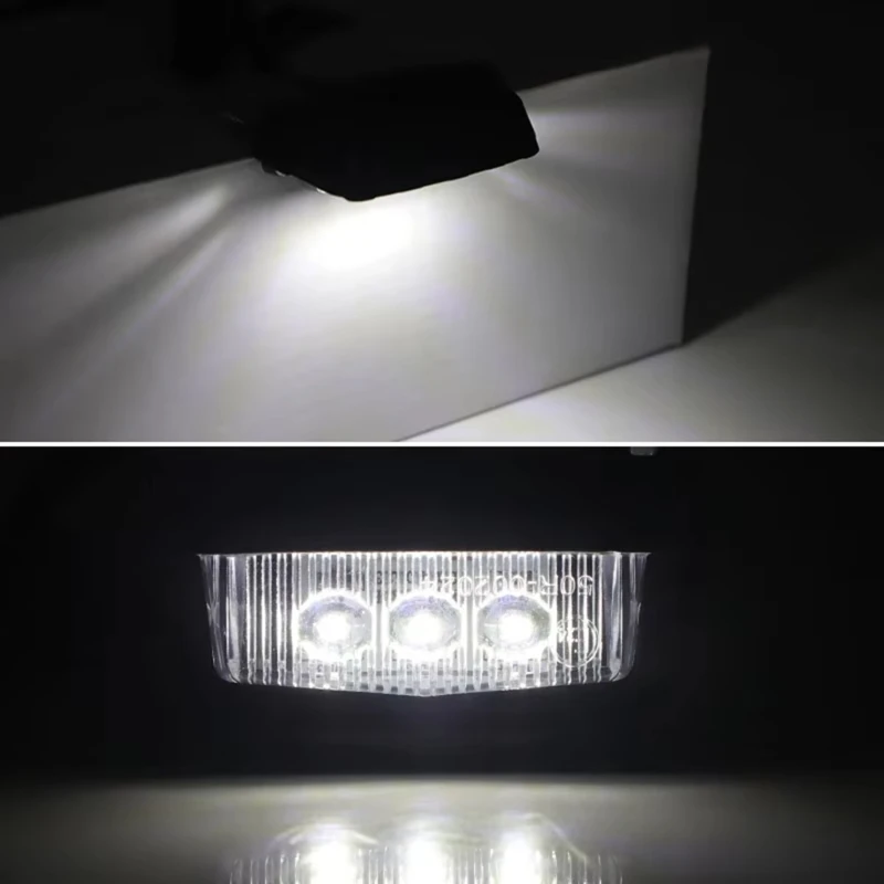 H3ce توفير الطاقة القوية 3 LED دراجة نارية LED لوحة ترخيص الذيل الذيل مقاوم للماء يمكن الاعتماد عليه للاعتماد على السفر الليلي