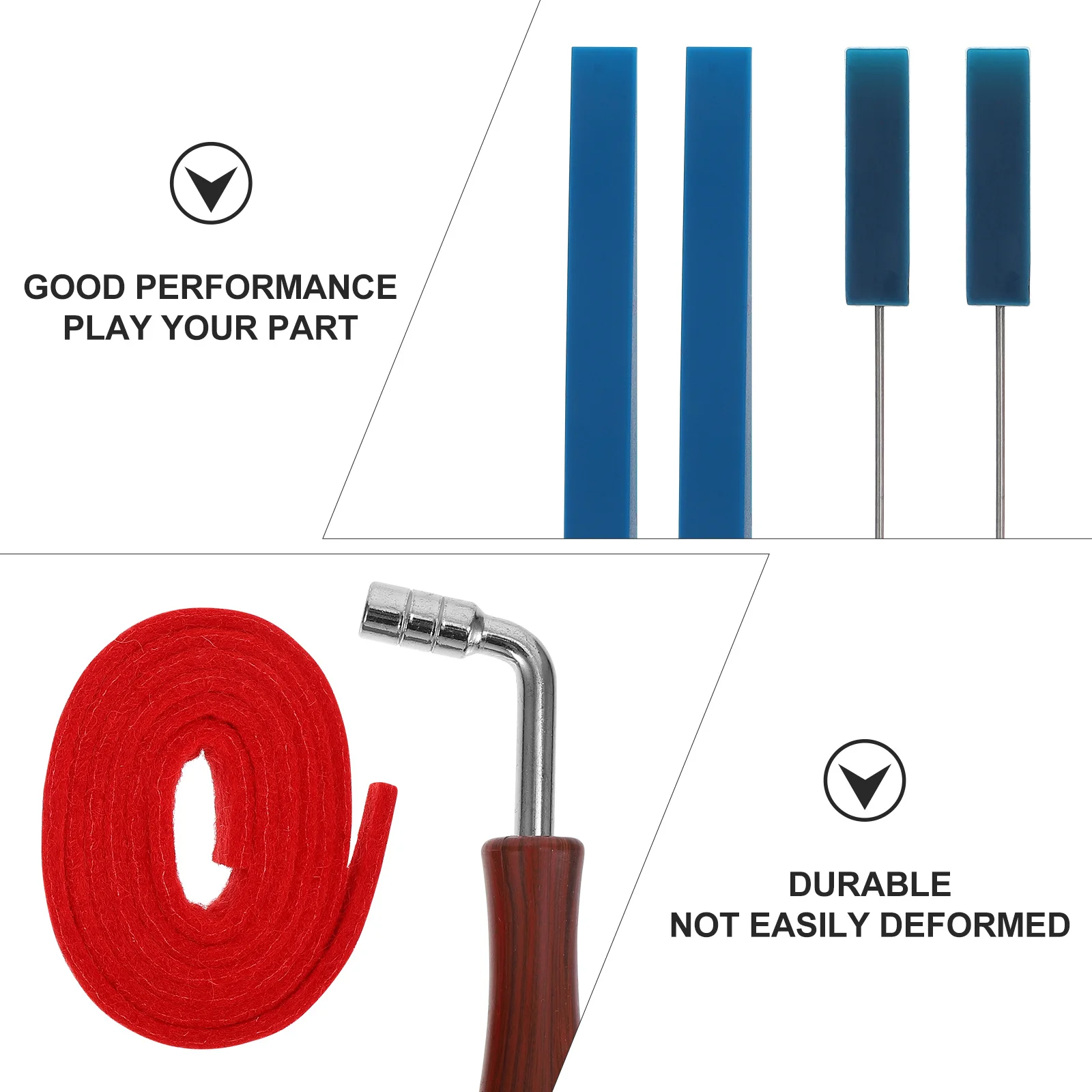 

1 set 1 Set Piano Tuning Tool Stainless Steel Wrench Wooden Handle Lightweight Durable Repair Kit For Piano Accessories Musical