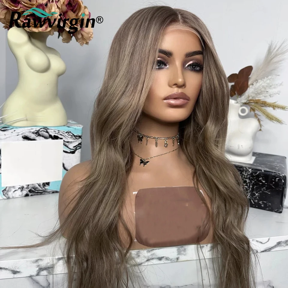 36inch Chestnut Brown 13x4 Lace Front Wigs Human Hair Blonde Colored Body Wave Lace Frontal Wigs For Women Vrigin Hair 180% Wigs