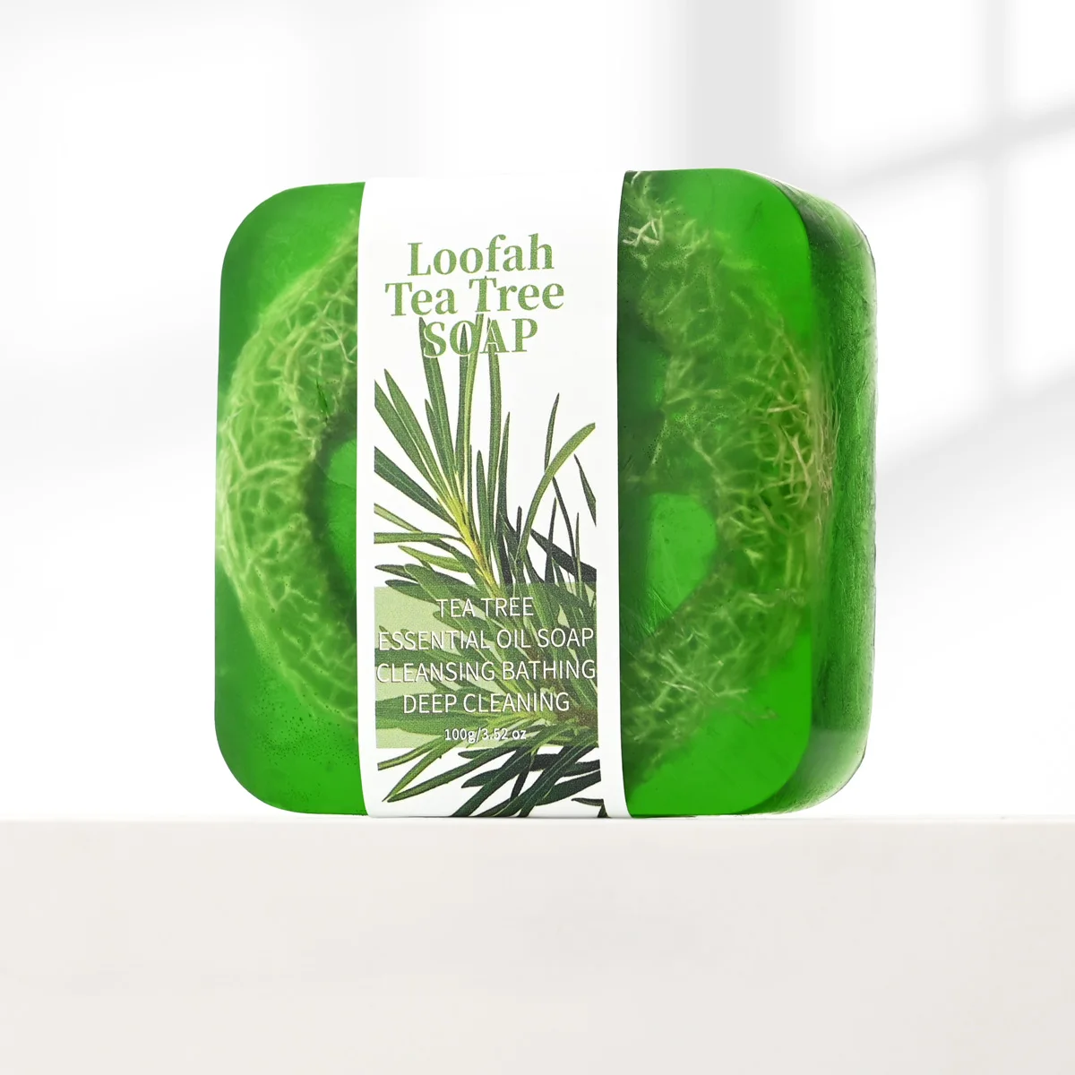 S + 100 جرام شجرة الشاي الصابون الطبيعي بار حمام تبييض التقشير تبييض البشرة صابون اللوف اليدوية