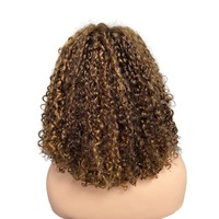 4/30 4x4 HD Transparent Lace Closure Human Hair Wig Pixie Curly Wig for Black Women Human Hair 200% Density 16 Inch On Sale