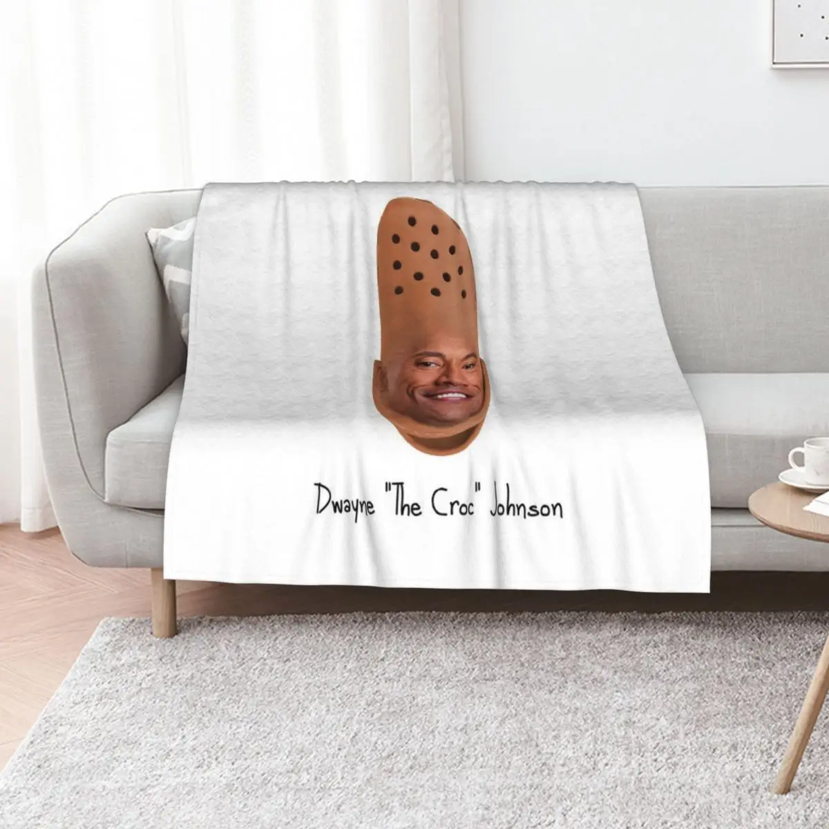 

Dwayne The Croc Johnson Throw Blanket Decorative Beds Soft Plaid Sleeping Bag Large Blankets