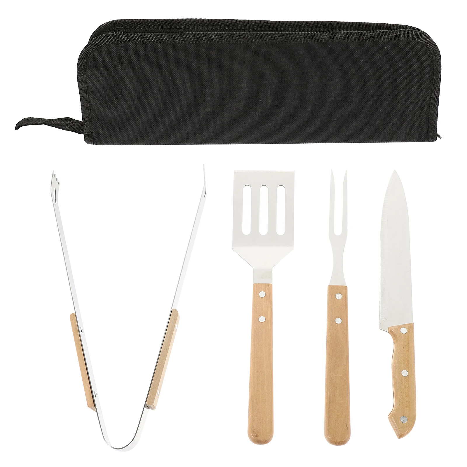 

1 set Portable Stainless Steel BBQ Grill Tools Set Camping Cooking Utensils Outdoor Barbecue Accessories Grilling Kit
