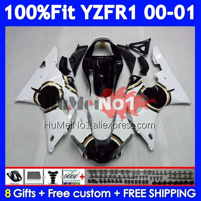 Injection Body For YAMAHA YZF-R1 YZF R1 R 1 1000 CC 1000CC YZFR1 00 01 Lucky Strike 364No.21 YZF1000 YZF-1000 2000 2001 Fairings