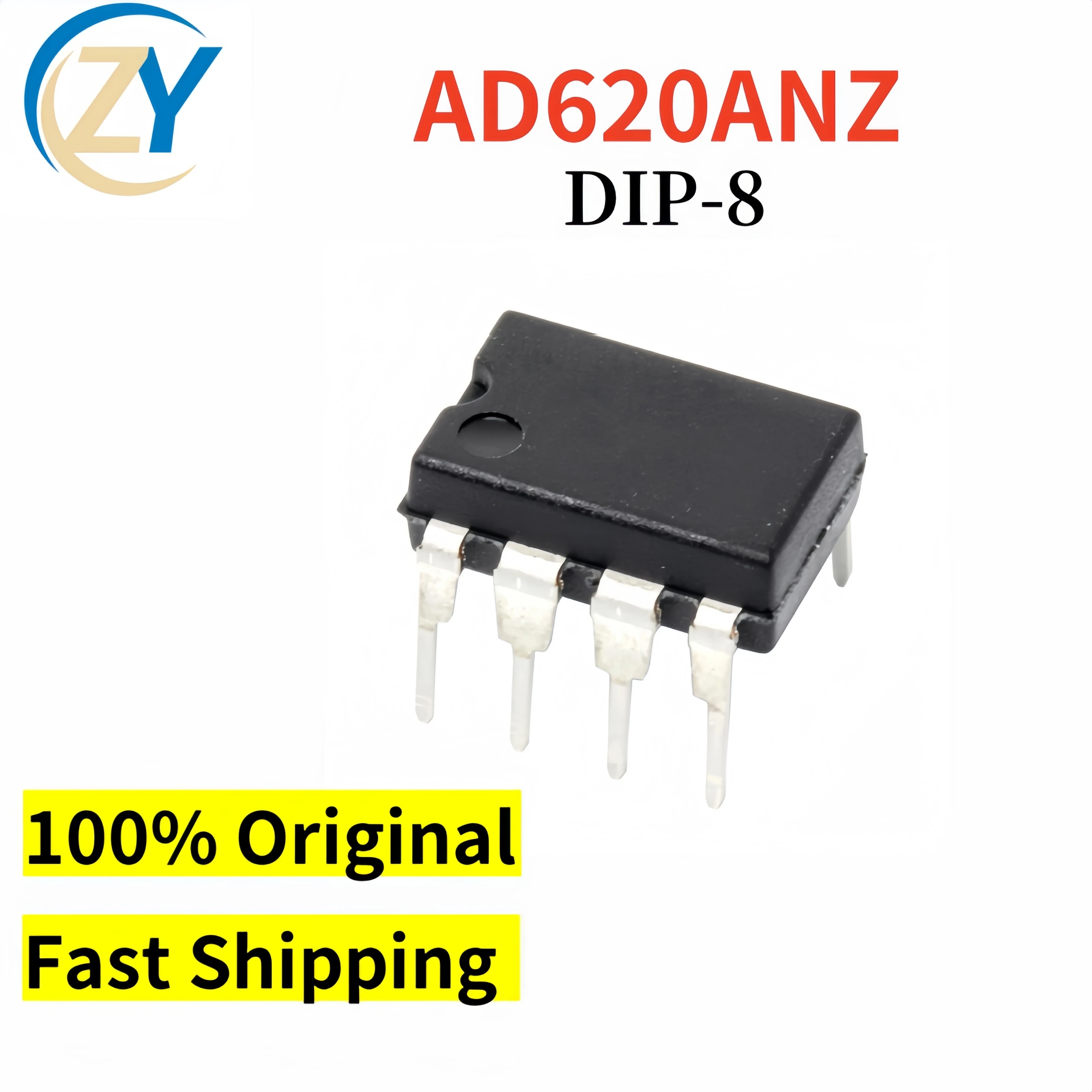 AD620ANZ Amplifier ICs AD620 1MHz 2.3V to 18V PDIP-8 Guaranteed Quality & In Stock