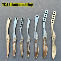 Titanium Alloy Scalpel MINI Pocket Folding Knife Portable EDC Self-defense Survival Cutting Tool No24/23/11 Surgical Blade Key