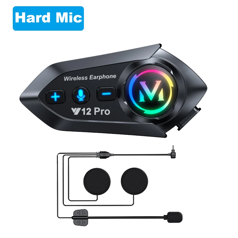 XINOWY Y12 Pro Motorradhelm Bluetooth Headset Intercom Entfernung 500M IP56 Staub und wasserdicht Sprachassistent Mischen Musik Teilen 3