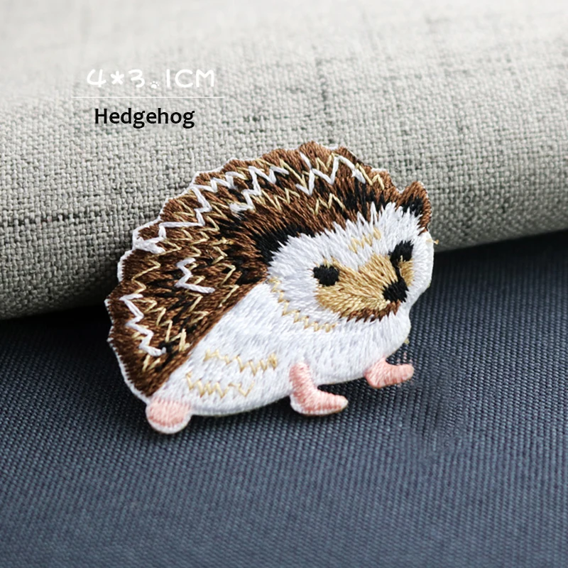 AHYONNIEX Otter Hedgehog Kiwi Strange Animals Patches For DIY Clothing Iron On Patch With Hot Melt Glue On The Back