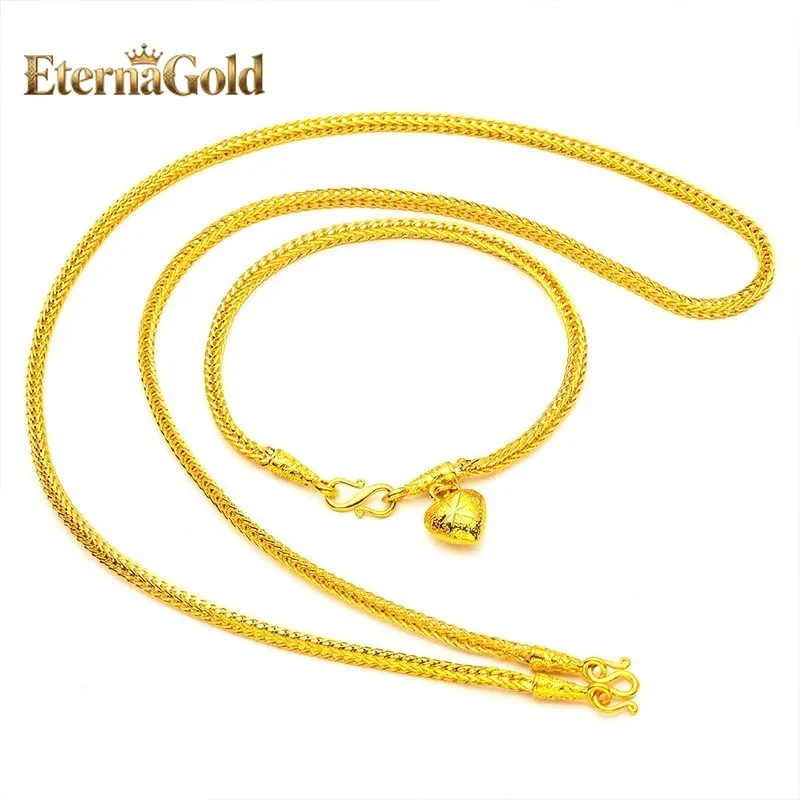 

EternaGold 24K Gold 3mm Fox Necklace & Bracelet Set | AU999 Pure Gold, slender fox silhouette, 3mm delicate size, lively for dai