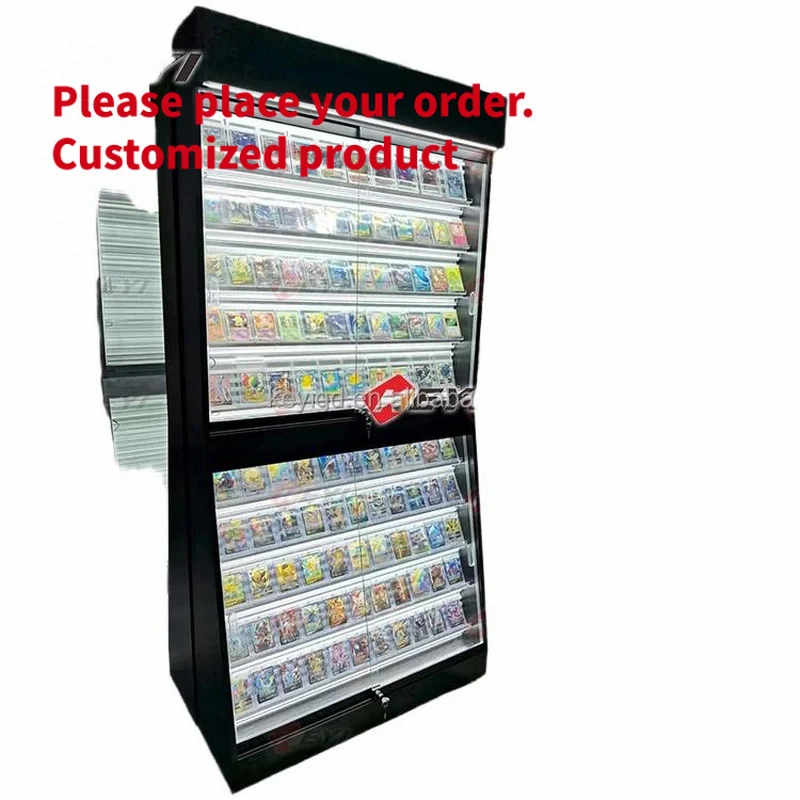 custom.KEYI Collectible Sports Card Display Acrylic Graded Lockable Card Display Stand Trading Card Display Showcase