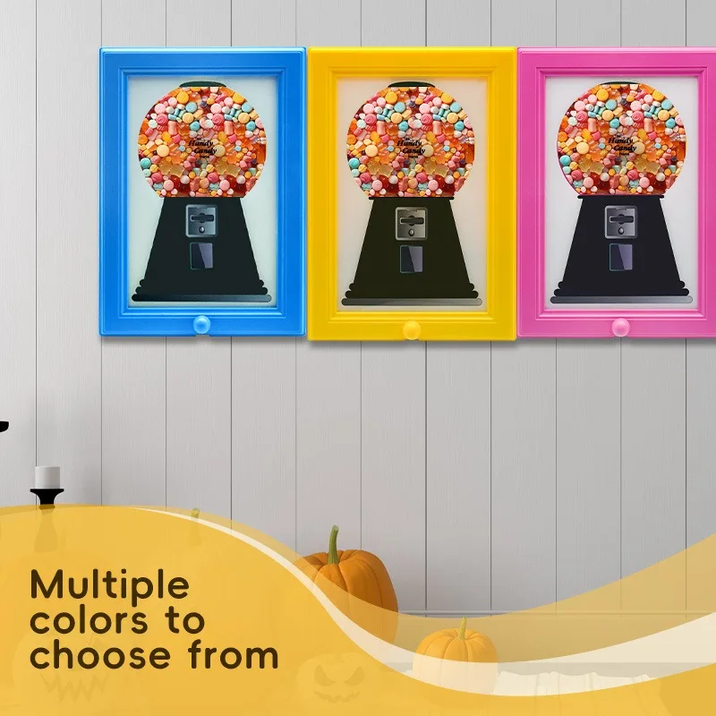 Un marco de fotos cuadrado montado en la pared con dispensador de dulces, perfecto para exhibir fotos y accesorios convenientes de dulces, nueces,