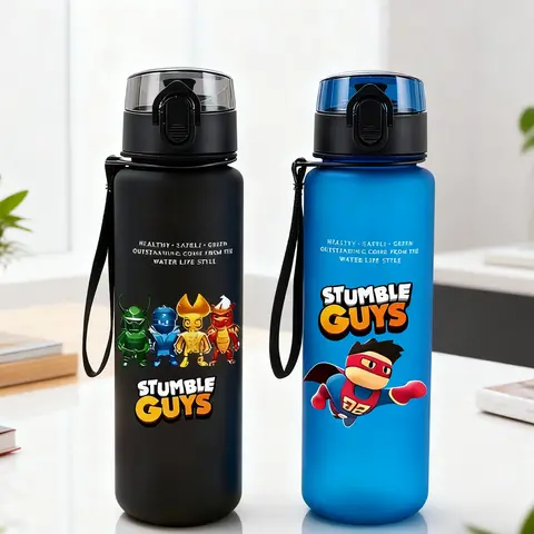 650ml Stumbles Guys Sports Water Bottles children Leak Proof Portable drinking Cups game theme water cup Travel Gym bottle Gifts
