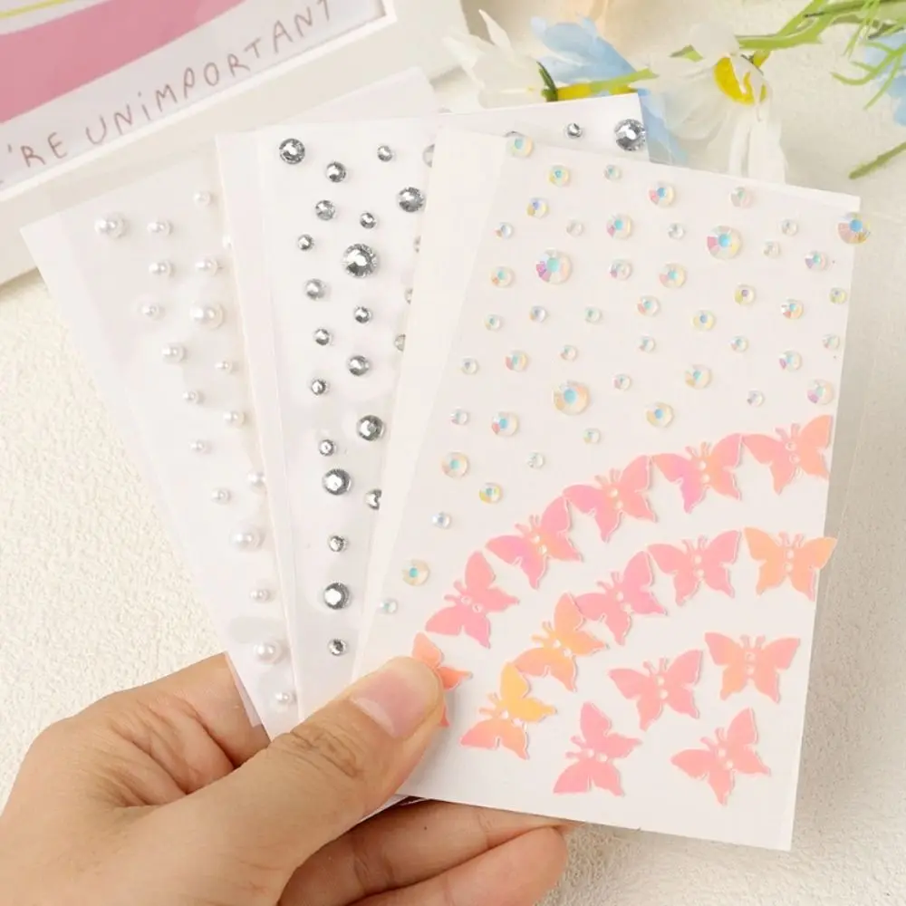 3D الشعر الكريستال العصي ذاتية اللصق DIY الراتنج ملصقات النساء عيون الوجه الجسم عصا على الوجه ملصقات كريستال للشعر الوجه ماكياج