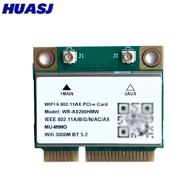 Moduł WiFi Tri Band 5374Mbps WiFi 6E 802.11ax/ac AX210HMW AX200HMW/AC7265 Mini PCI-E MU-MIMO 2x2 Win10 do komputerów stacjonarnych/laptopów — zdjęcie produktu 4