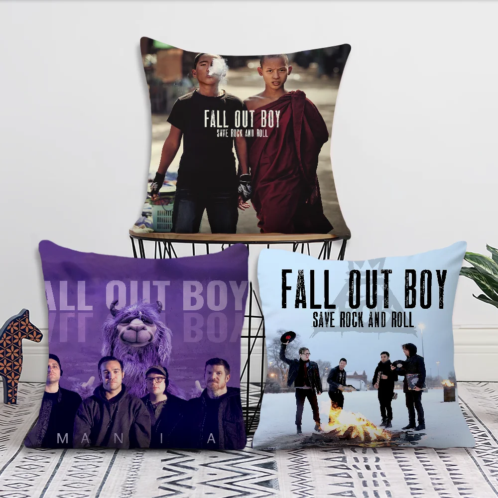 Mania Boy cushion cover cover F-Fall Out album Pillow Case Band Room Bedroom Sofa Living Backrest Car Bear Square Headboard