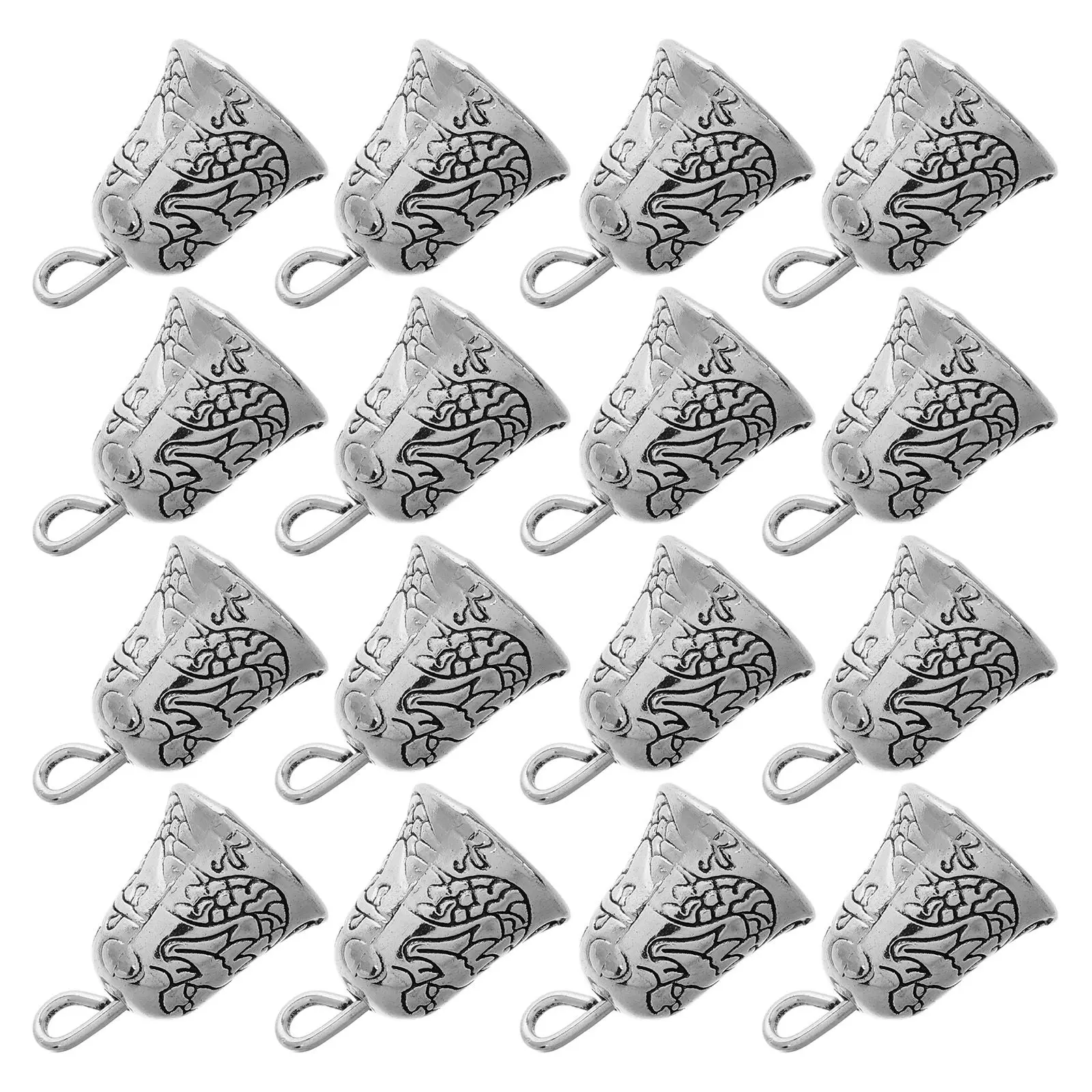 

30 Pcs Vintage Silver Plated Alloy Bells Craft Decoration Pendant Hanging Wind Chimes Festive Christmas Bell Diy nament