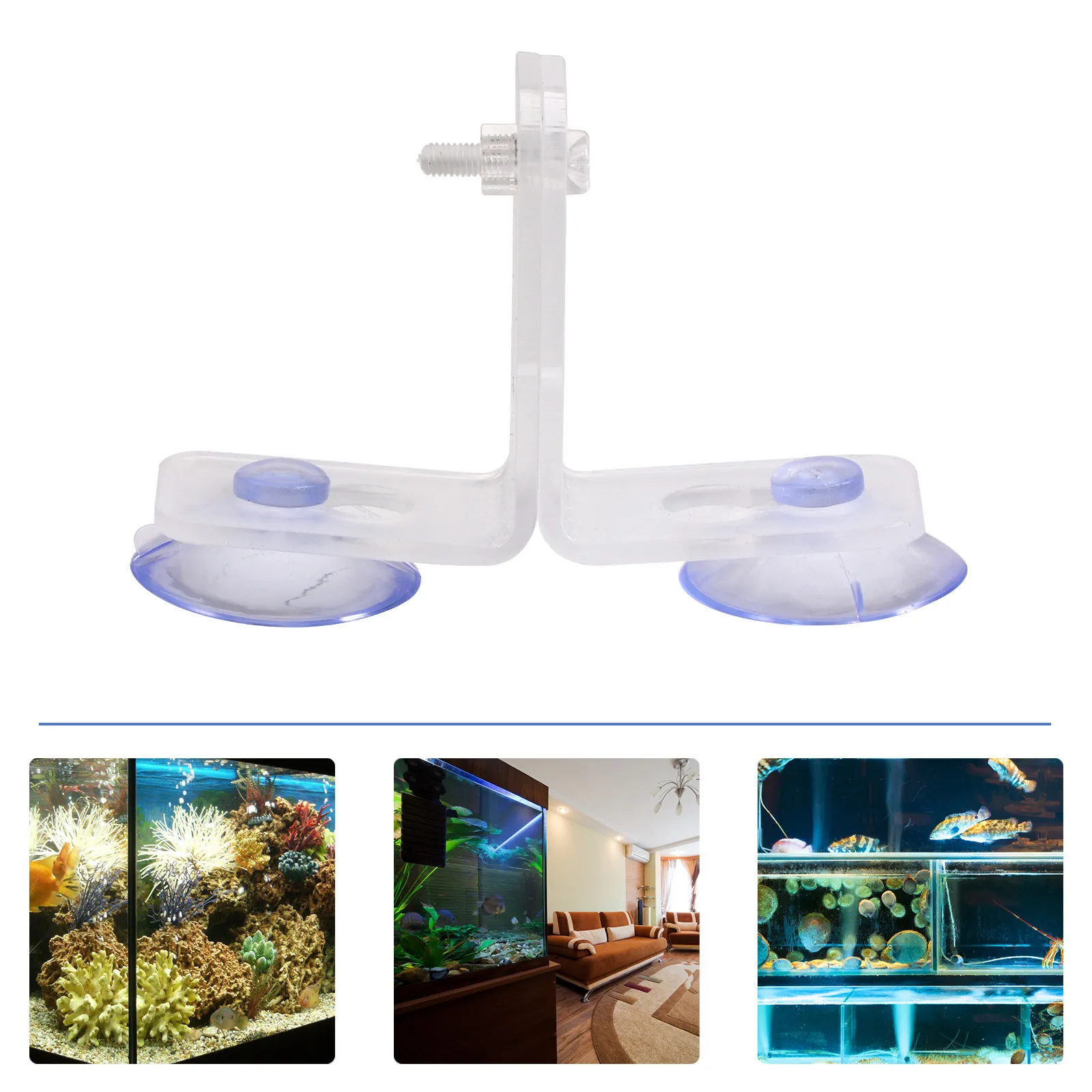 10Pcs Aquarium Divider Clip Acrylic Fish Tank Isolation Plate Clamp with Suction Cups for Fish Protection Disease