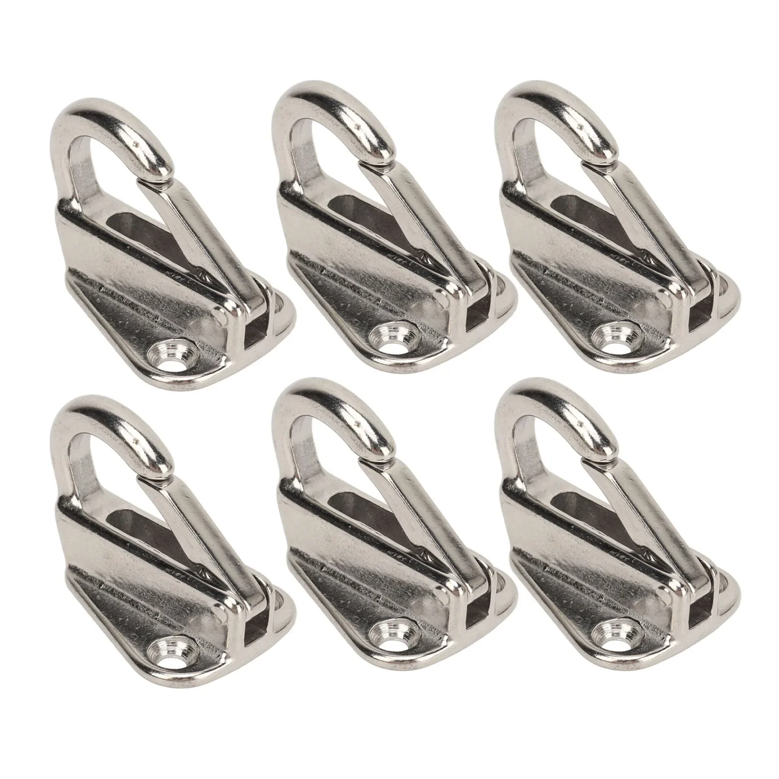 6Pcs Boat  Hook 316 Stainless Steel Heavy Duty Spring Buckle Type  Hanger for Home Marine Engineering