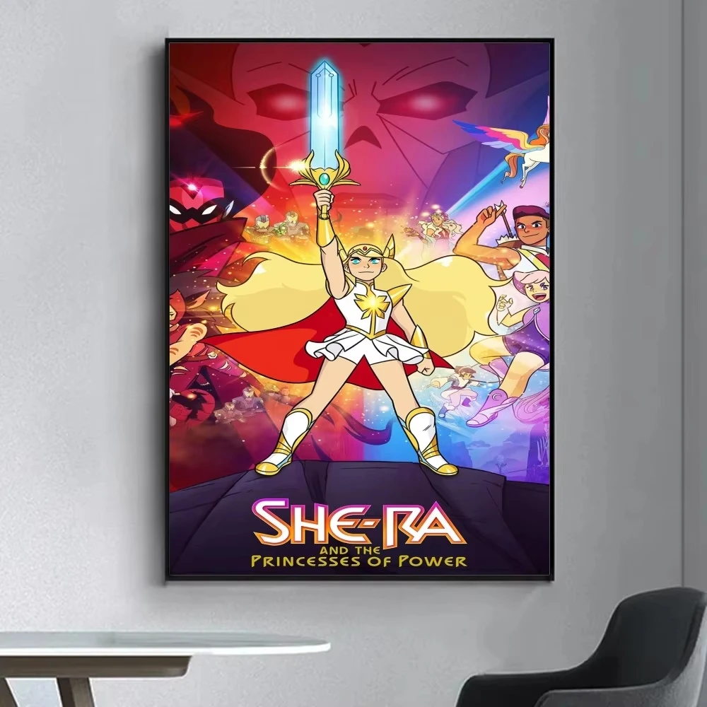 She Ra and The Princesses of Power Poster Fancy Poster Wall Sticker for Living Room Bar Vintage Decorative Canvas Painting