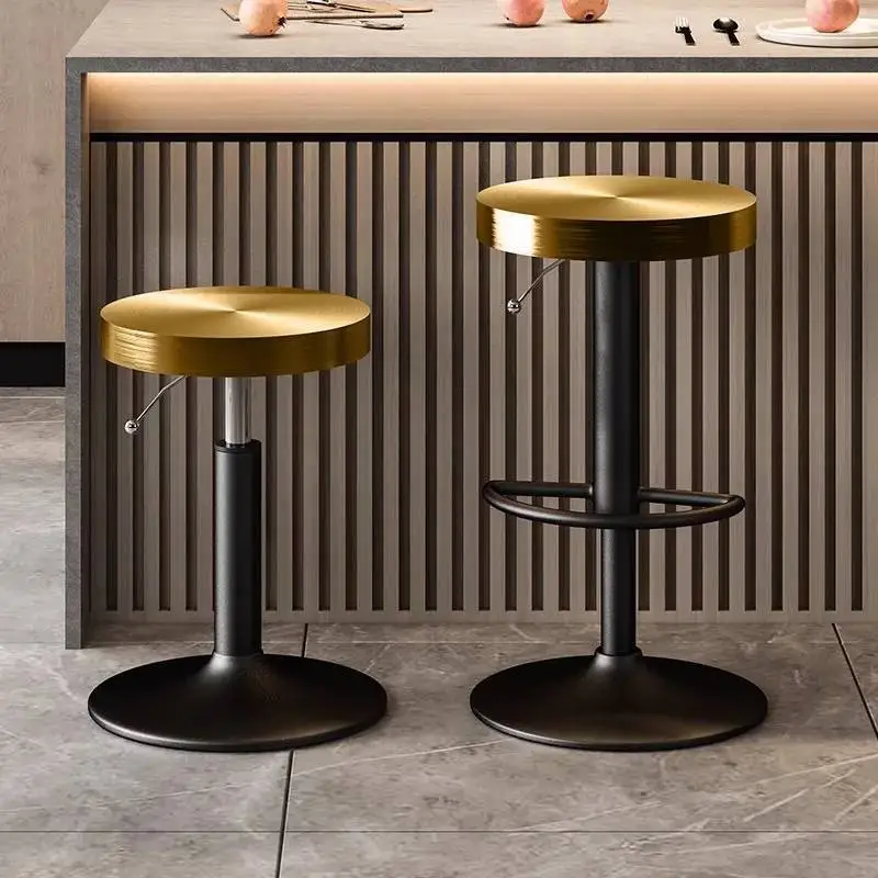 

Minimalist Stainless Steel Bar Stools Salon Reception Outdoor Luxury Bar Chairs Counter Adults Taburetes De Bar Home Furniture